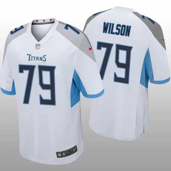 Men Tennessee Titans 79 Isaiah Wilson Nike White Game NFL Jersey